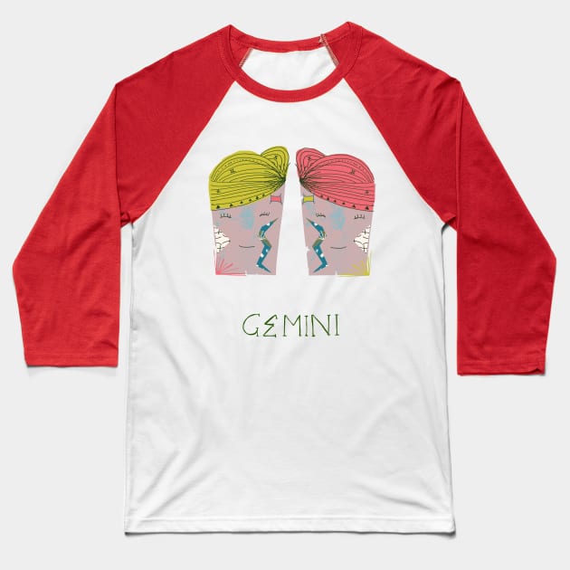 gemini Baseball T-Shirt by nosheendesigns